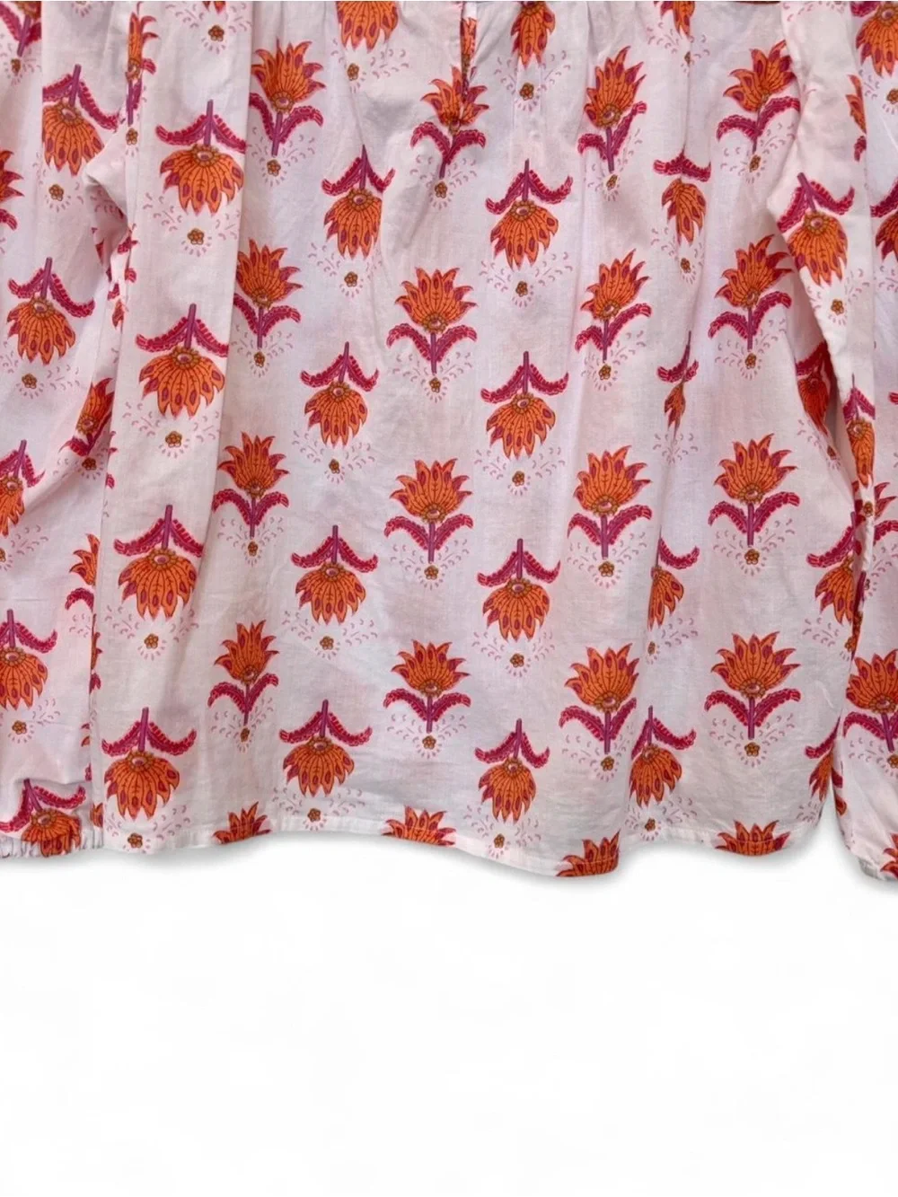 J. Crew Floral Square Neck Ruffle Detail Peasant‎ Blouse Small Lightweight Chic